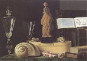 Sebastian Stoskopff Still Life with a Statuette and Shells (mk05) Sweden oil painting artist